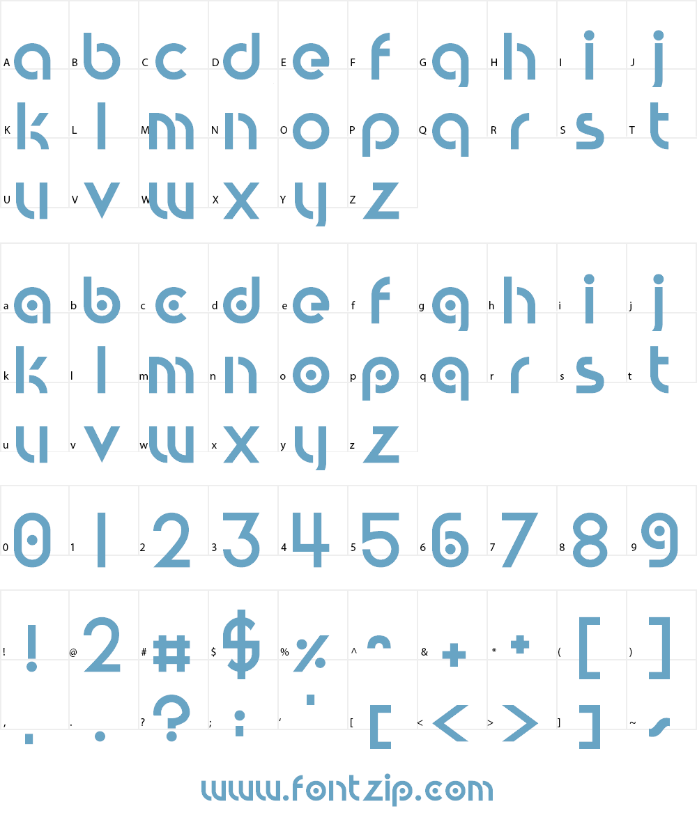 Circular Abstracts Font Character